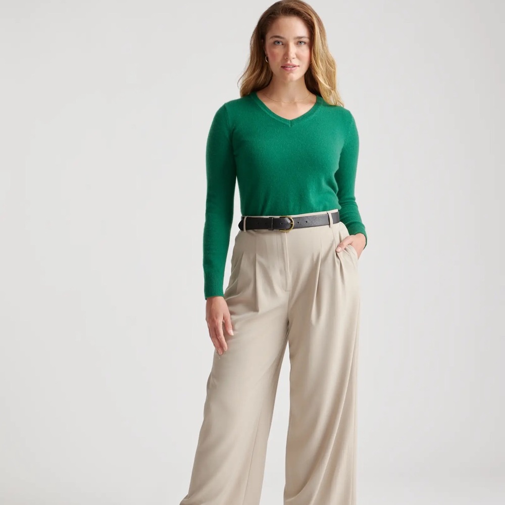 Mongolian Cashmere V-Neck Sweater